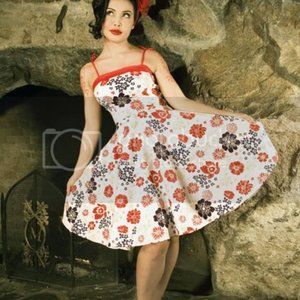 Pinup Couture mod floral summer dress, L